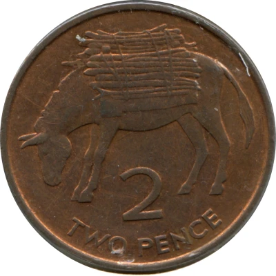 2 Pence - Elizabeth II 2nd portrait back