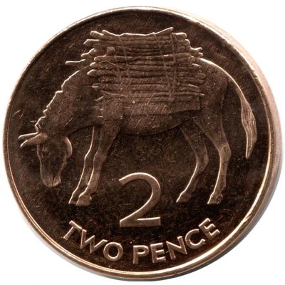 2 Pence - Elizabeth II 3rd portrait back