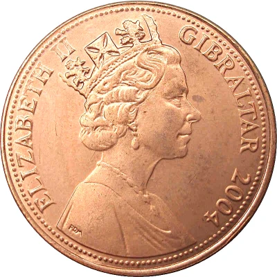 2 Pence - Elizabeth II Occupation front