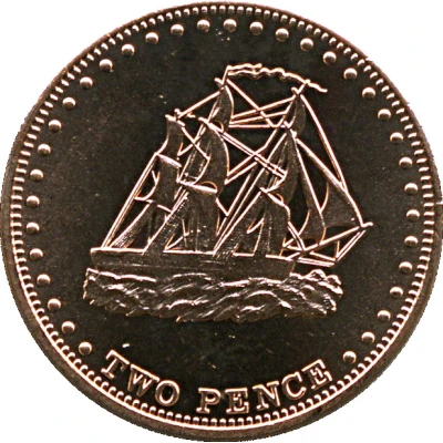 2 Pence - Elizabeth II back