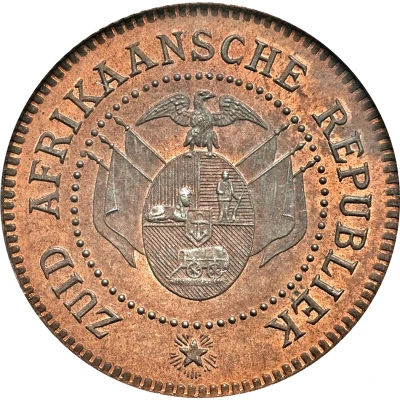 2 Pence Zuid Afrikaansche Republiek; Transvaal Pattern front