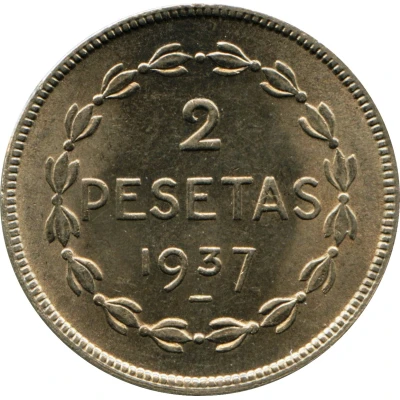 2 Pesetas Euzkadi back