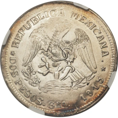 2 Pesos Emiliano Zapata front