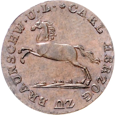 2 Pfennige - Charles II front