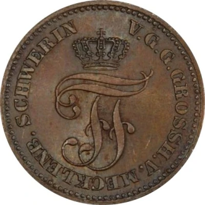 2 Pfennige - Frederick Francis II front