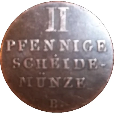 2 Pfennige - George IV back