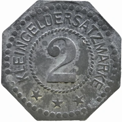 2 Pfennigs - Augsburg (Maschinenfabrik Augsburg-Nürnberg) ND back