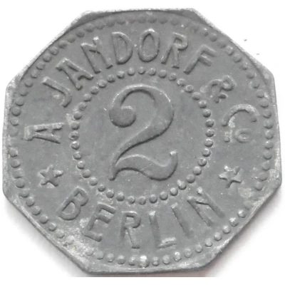 2 Pfennigs - Berlin (A. Jandorf and Co.) ND front