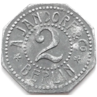 2 Pfennigs - Berlin (A. Jandorf and Co.) ND back