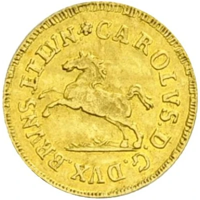 2 Pfennigs - Charles I Gold pattern strike front