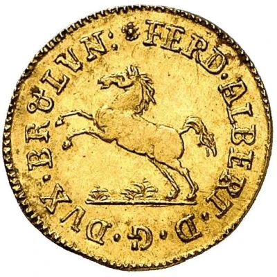 2 Pfennigs - Ferdinand Albert II Gold pattern strike front