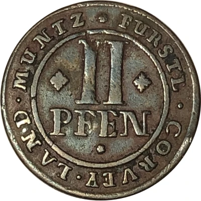 2 Pfennigs - Florenz of Welden back