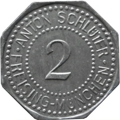 2 Pfennigs - Freising-München (Anton Schlüter) ND front