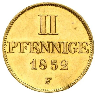 2 Pfennigs - George Gold Pattern back