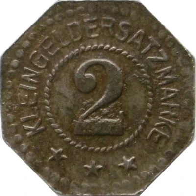 2 Pfennigs - Halle (A. Riebecksche Montanwerke A.G) ND back