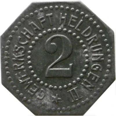 2 Pfennigs - Heldrungen (Gewerkschaft Heldrungen II) ND front