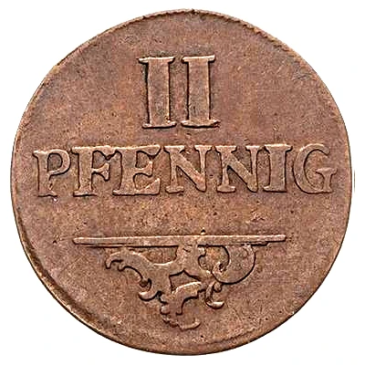 2 Pfennigs - Henry II back