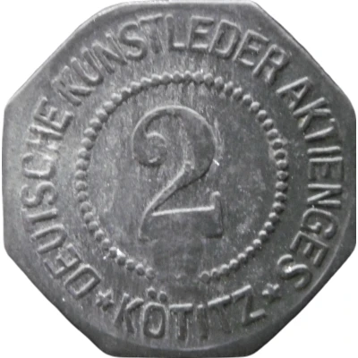 2 Pfennigs - Kötitz (Deutsche Kunstleder Aktienges.) ND front