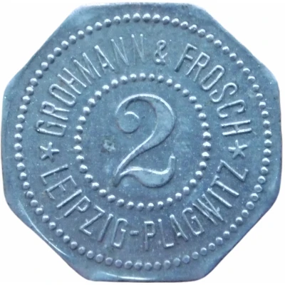 2 Pfennigs - Leipzig-Plagwitz (Grohmann and Frosch) ND front