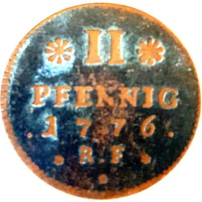 2 Pfennigs - Louis IX back