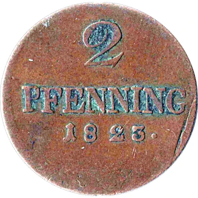 2 Pfennigs - Maximilian I Joseph back