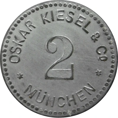 2 Pfennigs - München (Oskar Kiesel and Cº) ND front