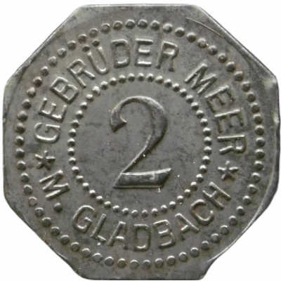 2 Pfennigs - Mönchengladbach (Gebrüder Meer) ND front