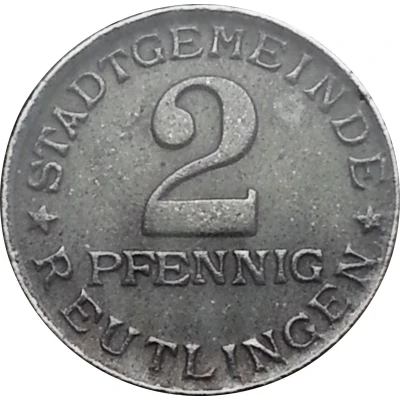 2 Pfennigs - Reutlingen front