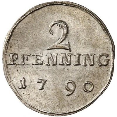 2 Pfennigs Silver Pattern back