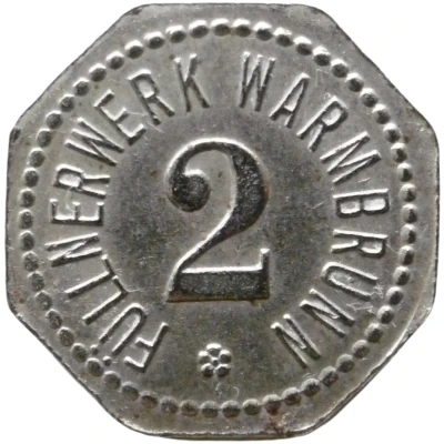 2 Pfennigs - Warmbrunn (Füllnerwerk) ND front