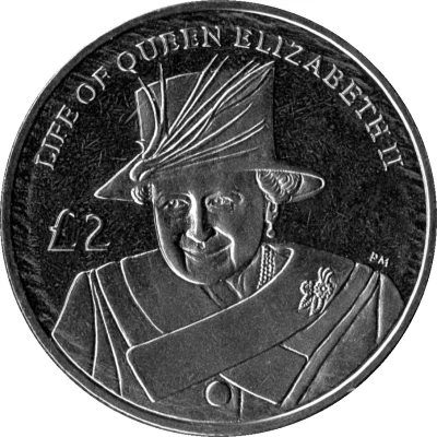 2 Pounds Diamond Jubilee - Elizabeth II with hat back