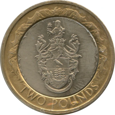 2 Pounds - Elizabeth II 3rd portrait back