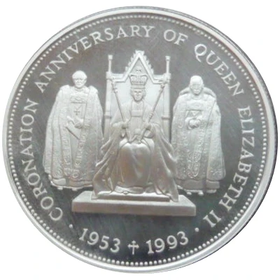 2 Pounds - Elizabeth II 40th Anniversary of Coronation back