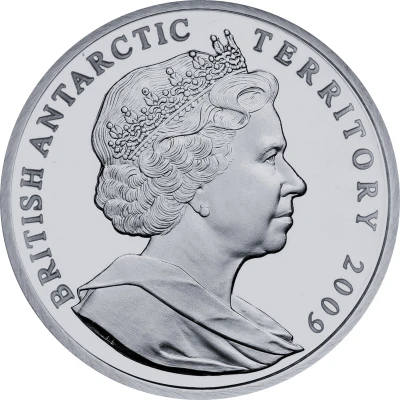 2 Pounds - Elizabeth II Antarctic Treaty; Silver front