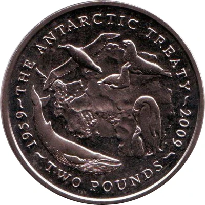 2 Pounds - Elizabeth II Antarctic Treaty back