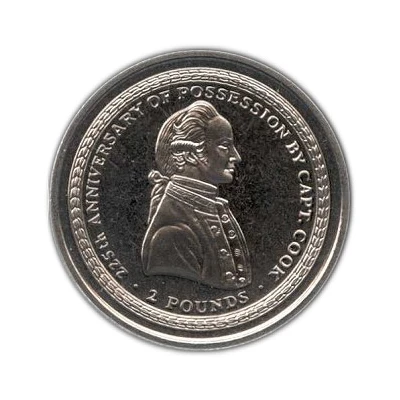 2 Pounds - Elizabeth II Captain James Cook back