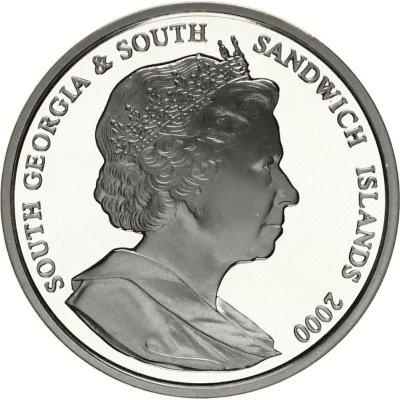 2 Pounds - Elizabeth II Discovery of South Georgia; Silver Proof issue front