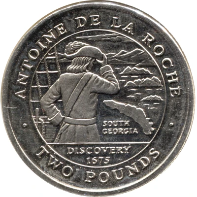 2 Pounds - Elizabeth II Discovery of South Georgia back