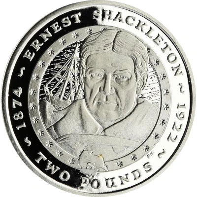 2 Pounds - Elizabeth II Ernest Shackleton back