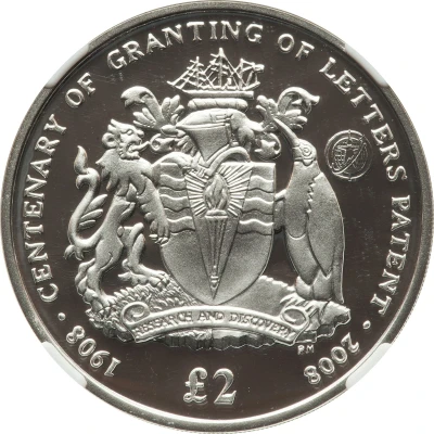 2 Pounds - Elizabeth II Granting of Letters Patent; Silver back