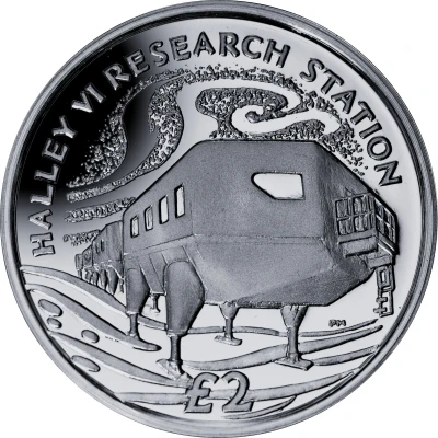 2 Pounds - Elizabeth II Halley IV Research Station; Silver back