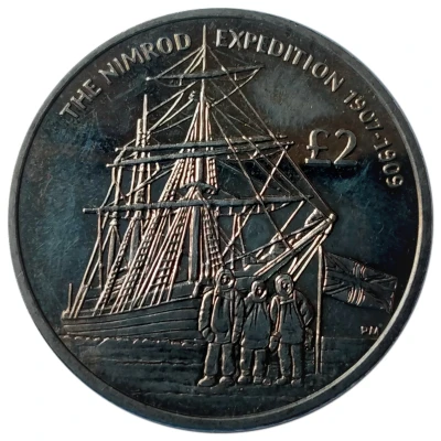 2 Pounds - Elizabeth II Nimrod Expedition back