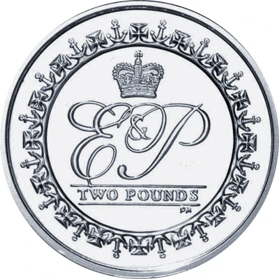 2 Pounds - Elizabeth II Prince Philip, 90th Birthday; Silver back