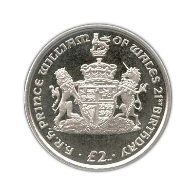 2 Pounds - Elizabeth II Prince William back