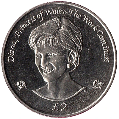 2 Pounds - Elizabeth II Princess Diana back