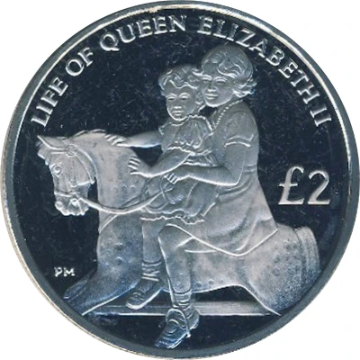 2 Pounds - Elizabeth II Princess Margaret back