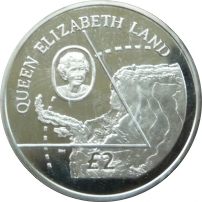 2 Pounds - Elizabeth II Queen Elizabeth Land; Silver back