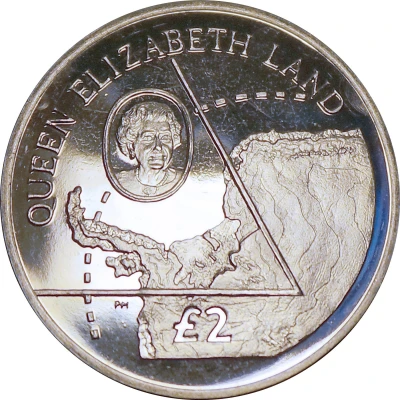 2 Pounds - Elizabeth II Queen Elizabeth Land back