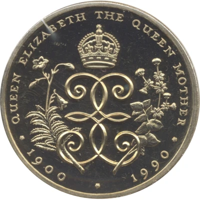 2 Pounds - Elizabeth II Queen Mother ND back