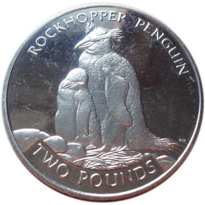 2 Pounds - Elizabeth II Rockhopper Penguin back